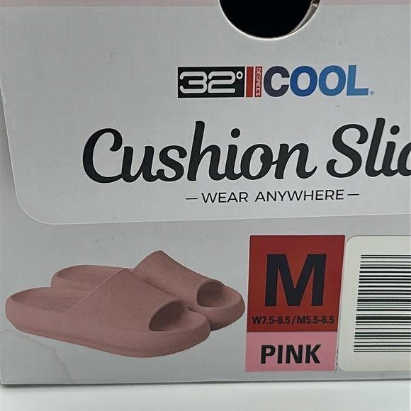 2364- 32 Degrees Cool Cushion Slide Pink Color Size M NWT - Picture 9 of 9